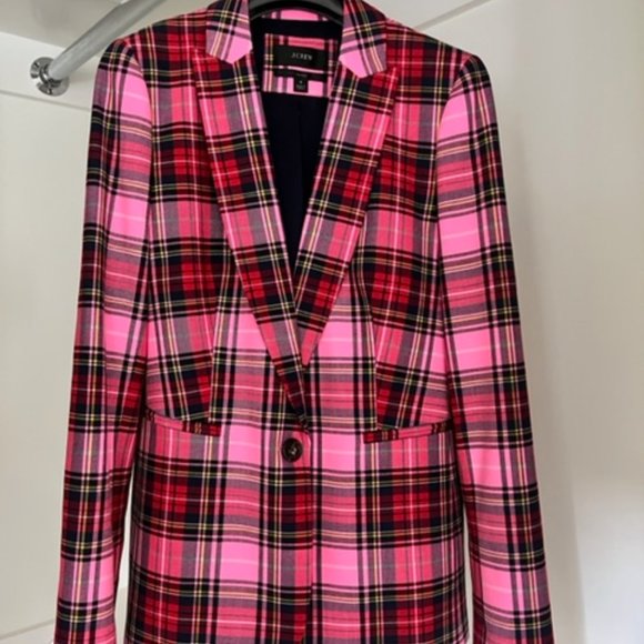 J. Crew Stewart Tartan Parke Blazer like new! Size 4 - Get your Holiday on!!